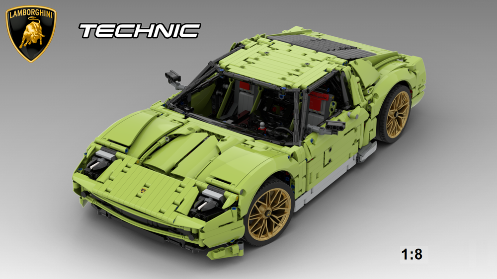レアデック    エルムデック+α LEGO MOC 42115 Lamborghini Miura Concept - alternate build