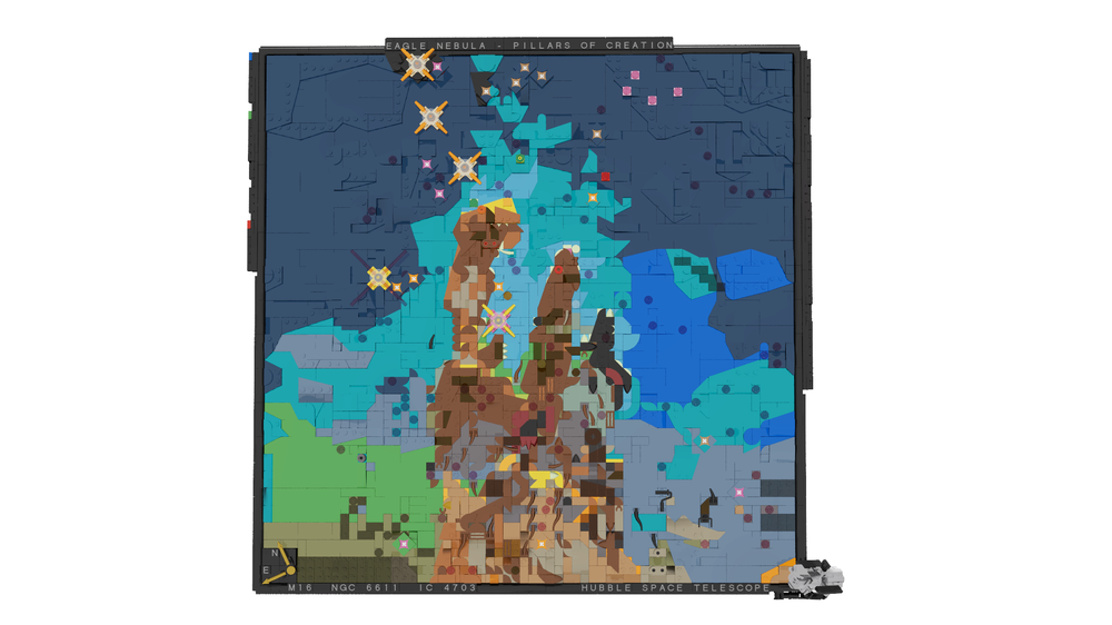 LEGO MOC Pillars of Creation Mosaic by Mobilox Studios Rebrickable
