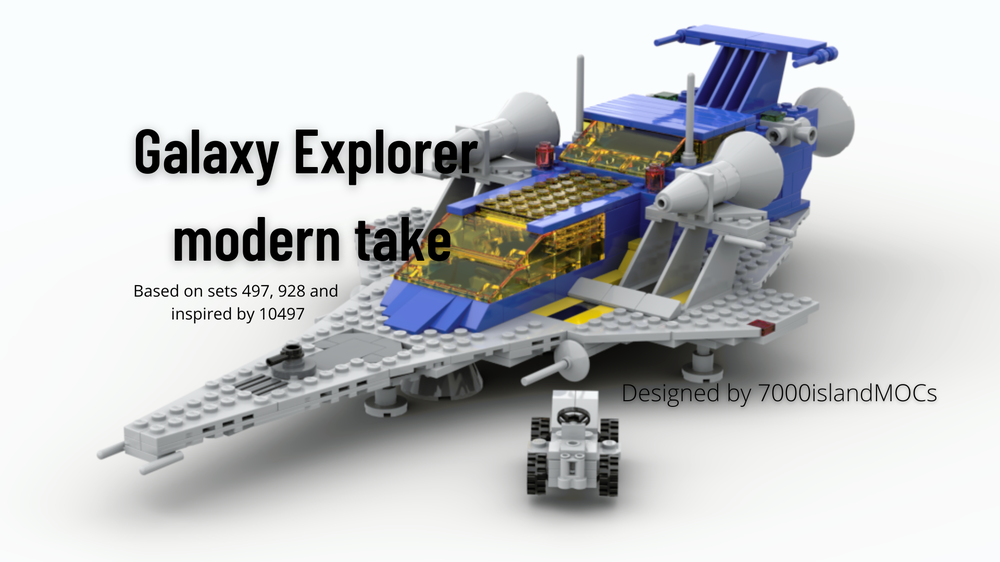 LEGO MOC A modern take on old Galaxy Explorer (Set 497), with a cheap ...