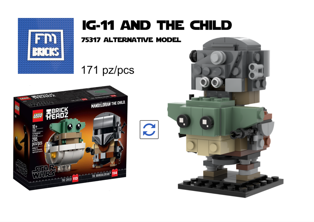 LEGO BrickHeadz Star Wars The Mandalorian & The Child Set 75317 - US