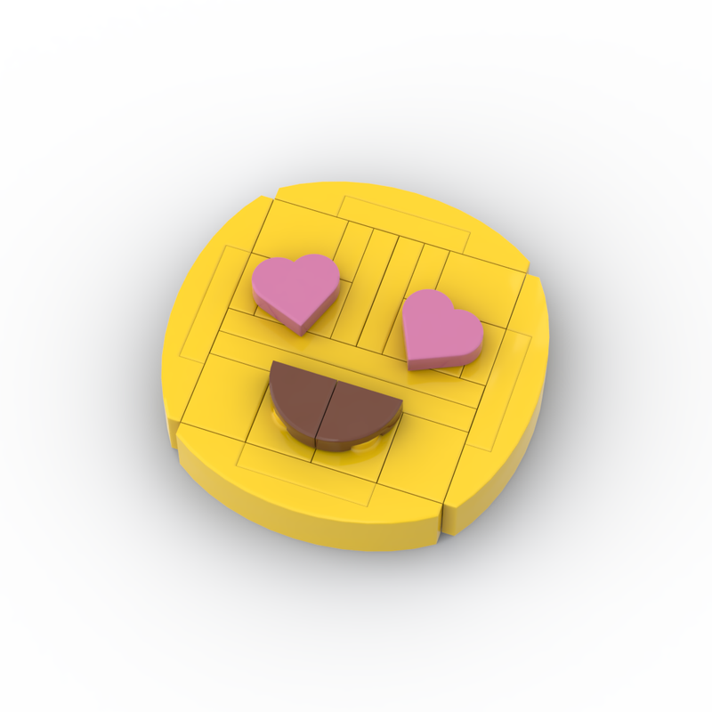 hvidløg Håndværker Luftpost LEGO MOC Heart Eyes Emoji by JaoGosma | Rebrickable - Build with LEGO