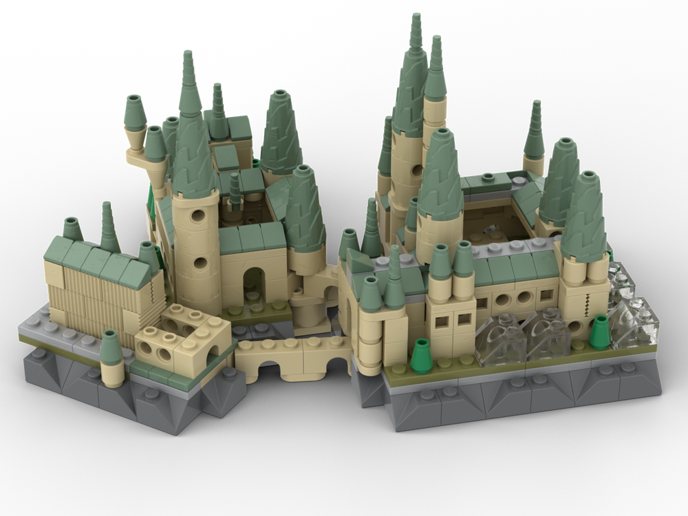 LEGO MOC Nano scale Hogwarts Castle by nintynuts Rebrickable Build with LEGO