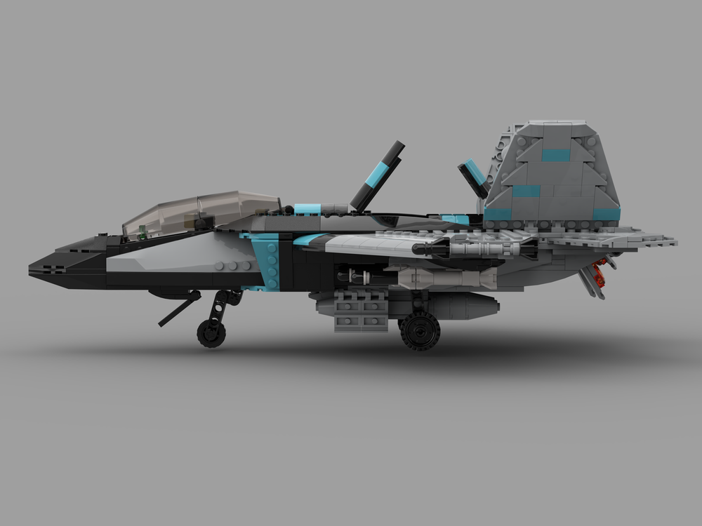 LEGO MOC Jet Fighter (F-22 Raptor) by JomoStudios | Rebrickable - Build ...