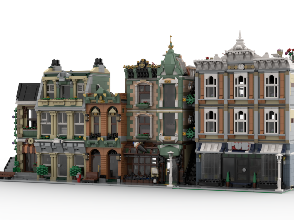 LEGO MOC Town Square Commercial Building by Brick Artisan | Rebrickable ...