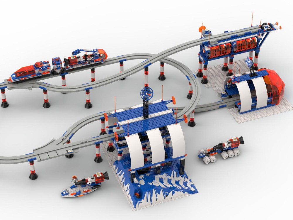 desinficere tøve Sælger LEGO MOC Ice Planet Monorail Transport Base by paulvdb | Rebrickable -  Build with LEGO