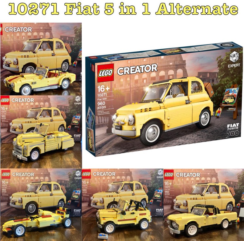 LEGO MOC 10271 Fiat 5 in 1 alternate builds by BAM Mocs