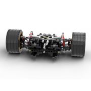 Adjustable suspension with steering and differential drive