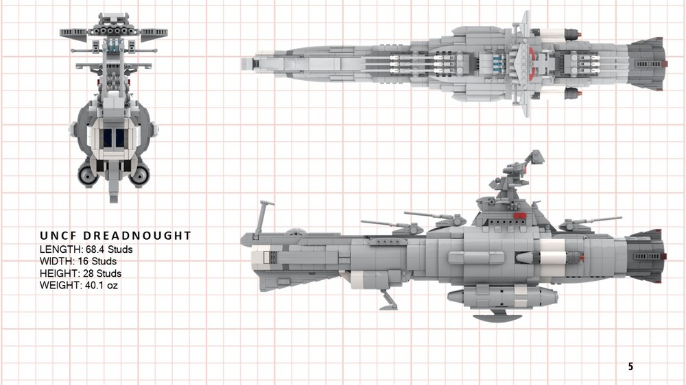LEGO MOC Space Battleship Yamato (Star Blazers) - UNCF