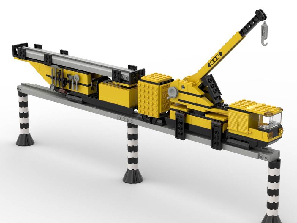 Lego Moc Monorail Construction And Maintenance Vehicle By Paulvdb