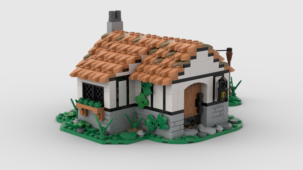 LEGO MOC Small Cottage (Stylized to be used in conjunction with set 10305) by Leonatius | Rebrickable - Build with