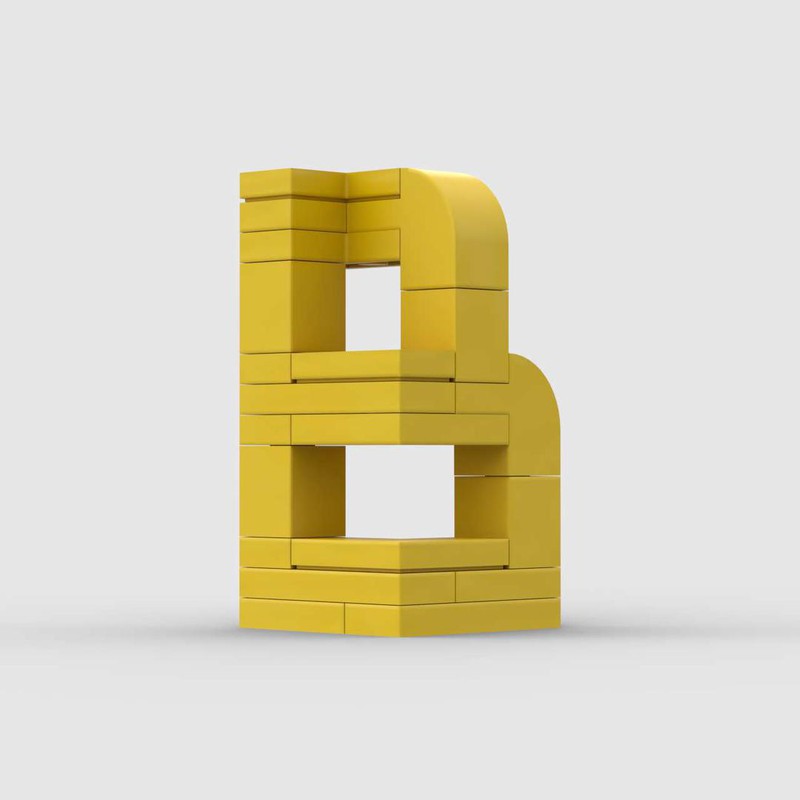 LEGO MOC 3D Letter B 3x3x5 By Uminuo | Rebrickable - Build With LEGO