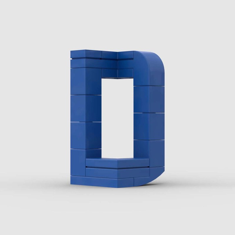 LEGO MOC 3D Letter D 3x3x5 by uminuo Rebrickable Build with LEGO