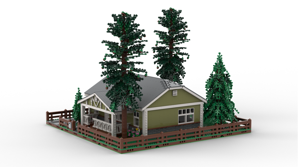 LEGO MOC 2 Bedroom Ranch Bungalow Shell by Yellow.LXF | Rebrickable ...
