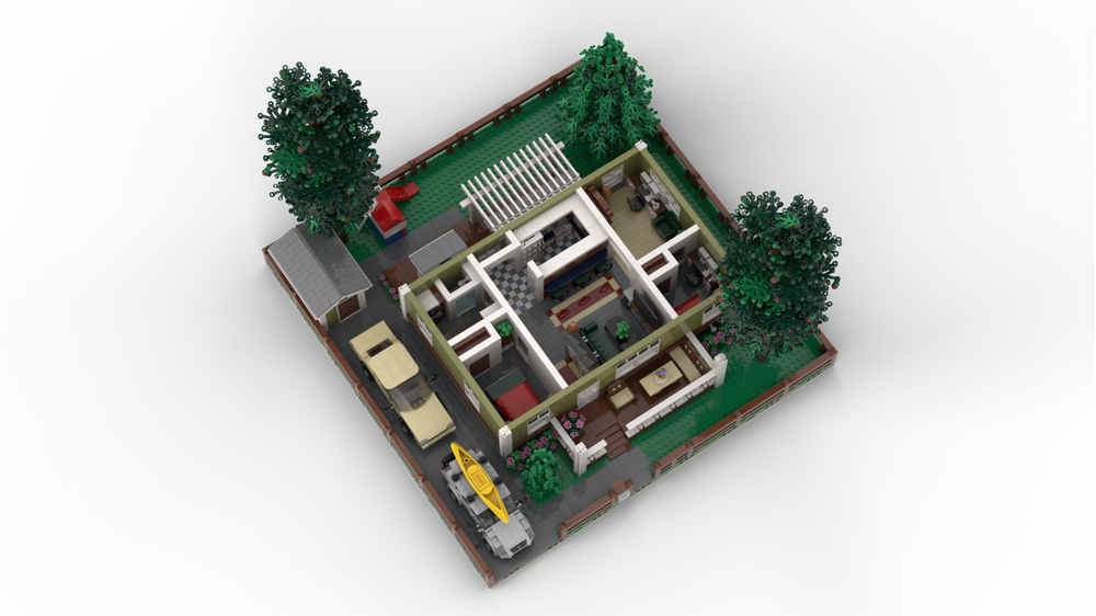 LEGO MOC 2 Bedroom Ranch Bungalow Furnished Deluxe by Yellow.LXF ...
