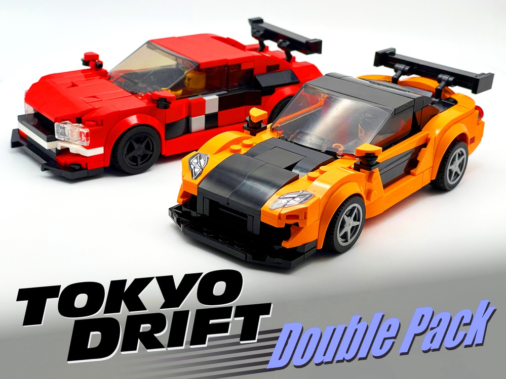 LEGO MOC Tokyo Drift Double Pack - Mazda RX-7 & Mitsubishi Lancer EVO by  IBrickedItUp