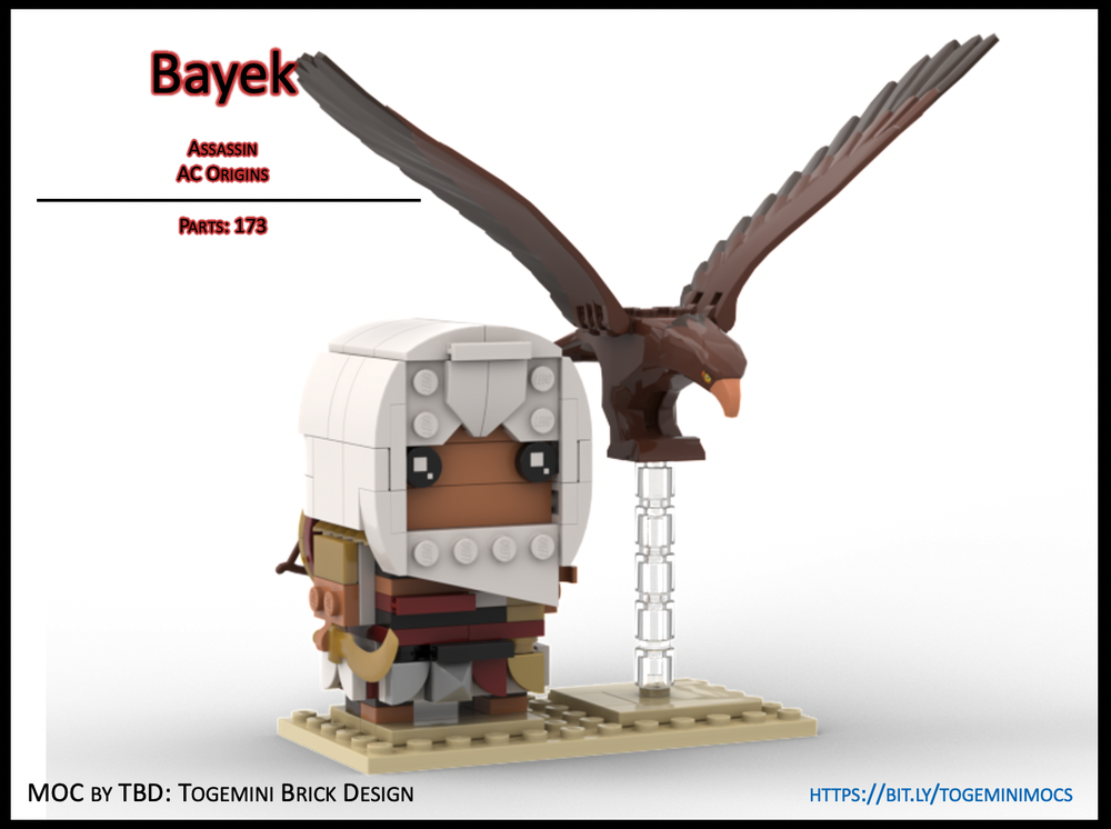 Mutton Ydmyghed Intrusion LEGO MOC Medjai Bayek - Assassin - AC Origins - Brickheadz by togemini |  Rebrickable - Build with LEGO