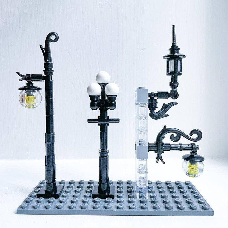 LEGO MOC Wrought Iron Lamppost Pack by STL Brick Co. Rebrickable