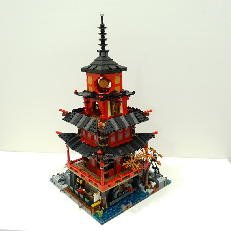 Lego Moc Ninjago City Temple Of Cel Air Bration By Icedragonj Rebrickable Build With Lego 9491