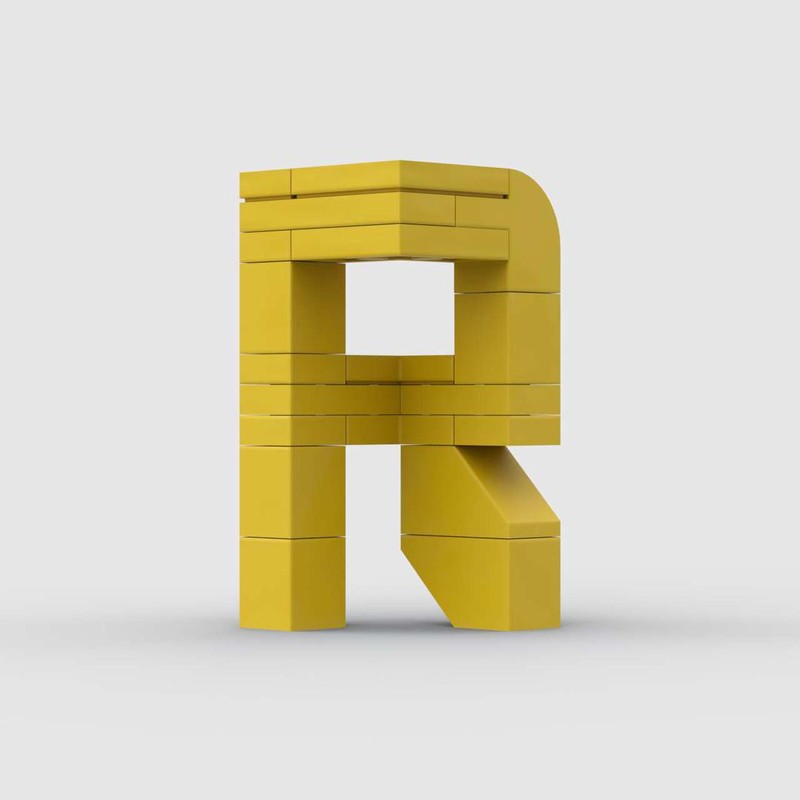 LEGO MOC 3D Letter R 3x3x5 by uminuo | Rebrickable - Build with LEGO