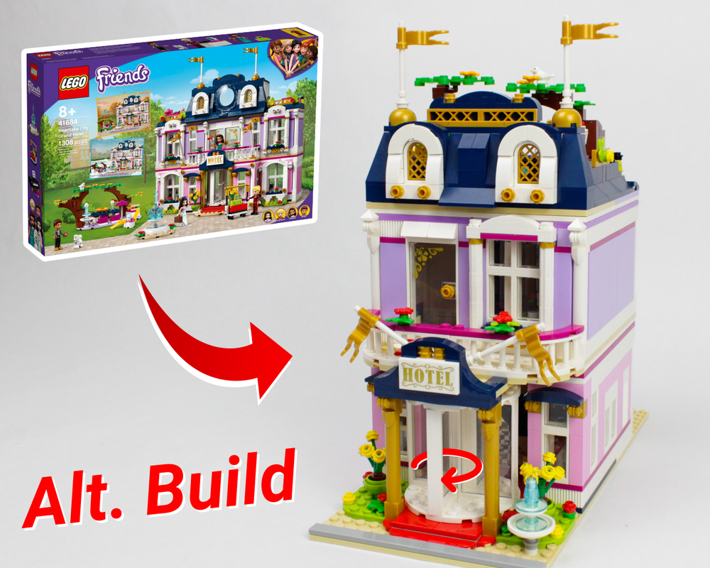 LEGO MOC Heartlake Grand Hotel (2021) Modular Alt Build by Stonewall Bricks | - Build with LEGO
