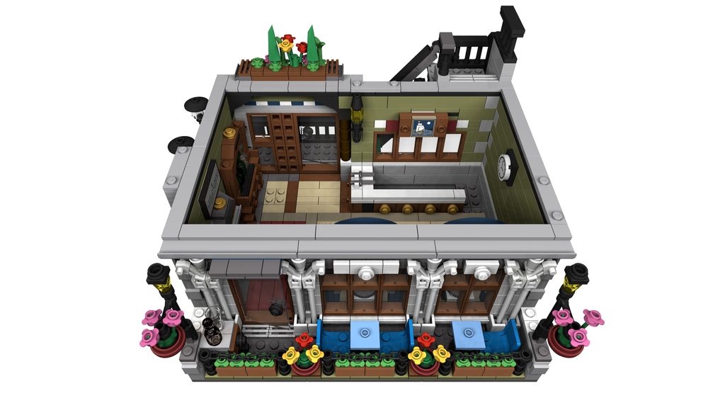 LEGO MOC Parisian Restaurant Extended by dagupa | Rebrickable - Build ...