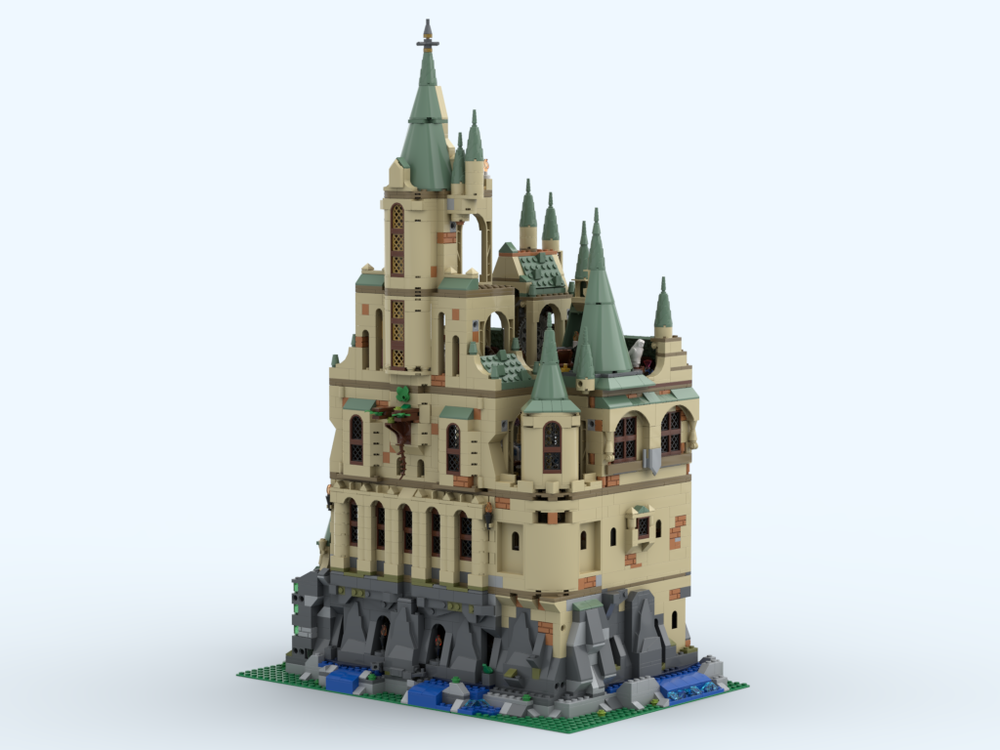 closer look at the combined LEGO Harry Potter Hogwarts