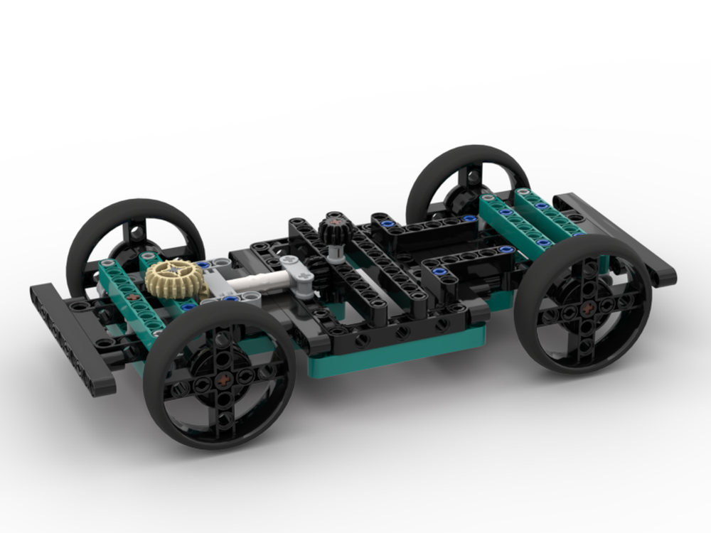 LEGO MOC Steerable Car Base by BD Technic | Rebrickable - Build with LEGO