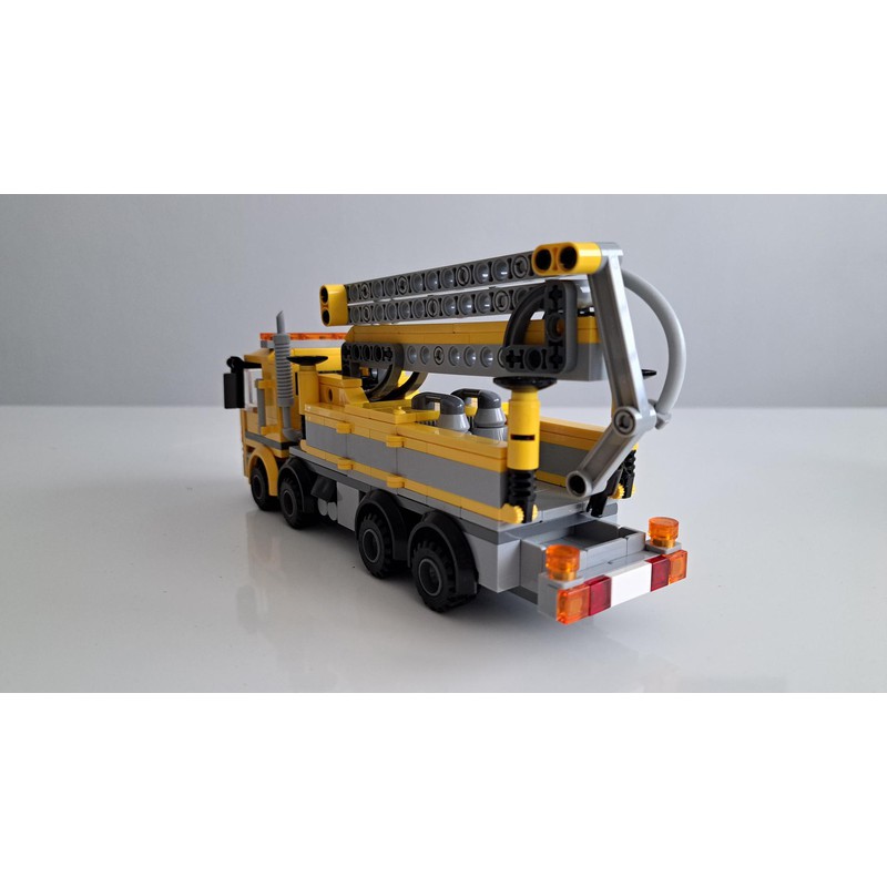 LEGO MOC Lego City Cement Pumper Yellow by nicolas brick design Rebrickable Build with LEGO