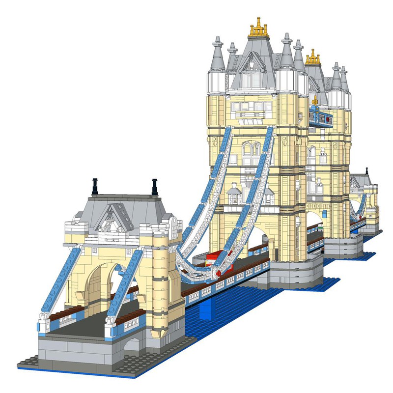 LEGO MOC London Tower Bridge Extension by | Rebrickable Build with LEGO
