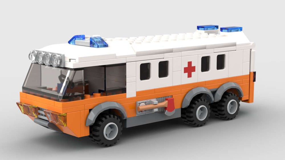 LEGO rescue ambulance by Legouabuilder | Rebrickable - Build with