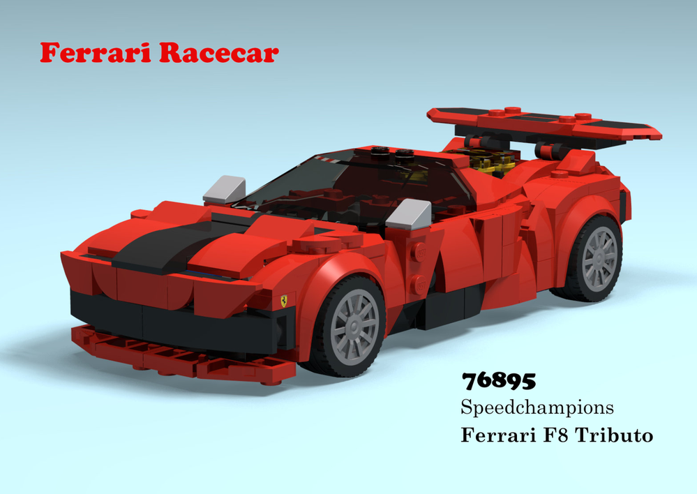 Lego speed champions 76895 2025 ferrari f8 tributo race car