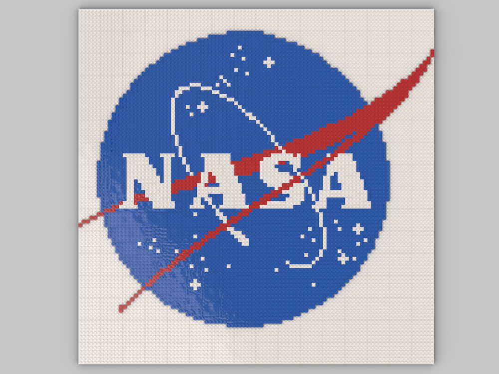 LEGO MOC NASA Logo by hawkfan08 | Rebrickable - Build with LEGO