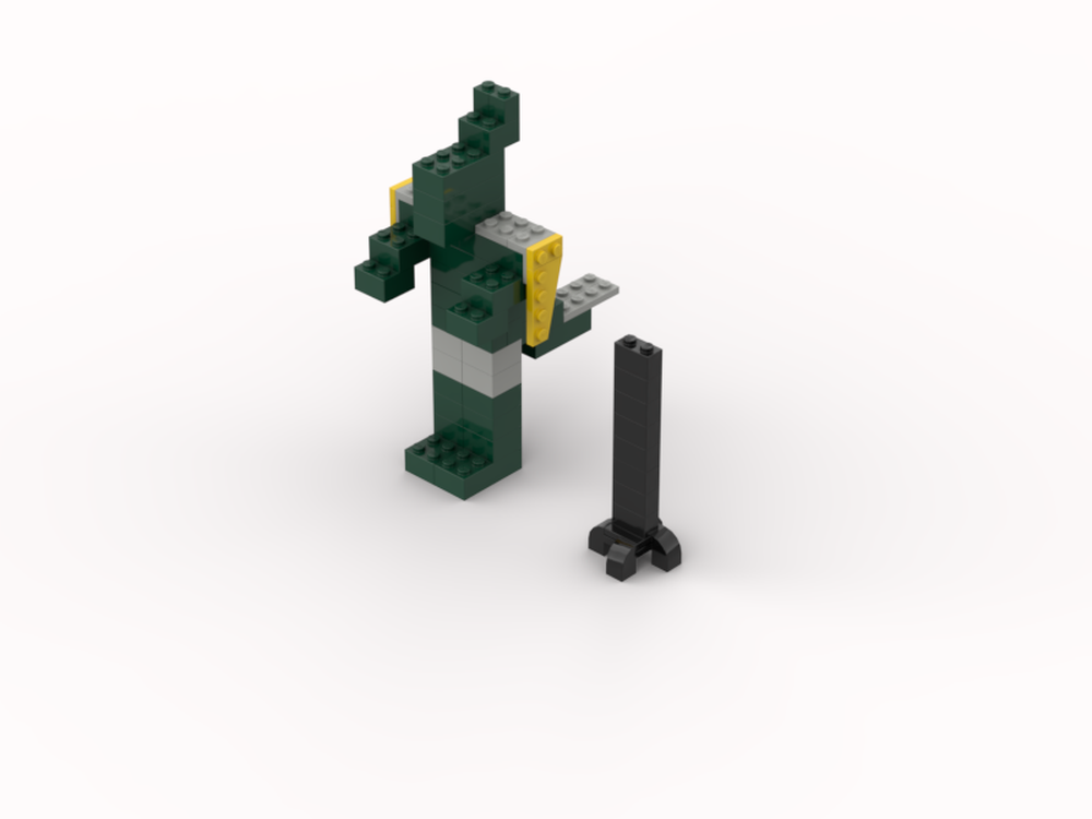 LEGO MOC Simple Dragonzord and power staff handle by uqtar