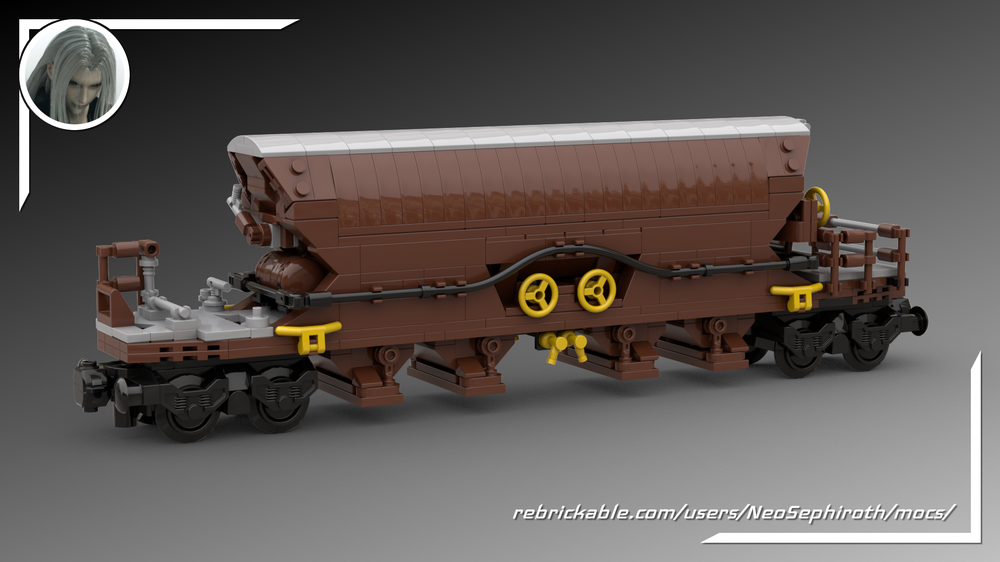 LEGO MOC Hopper wagon brown (Tanoos 896) by NeoSephiroth Rebrickable