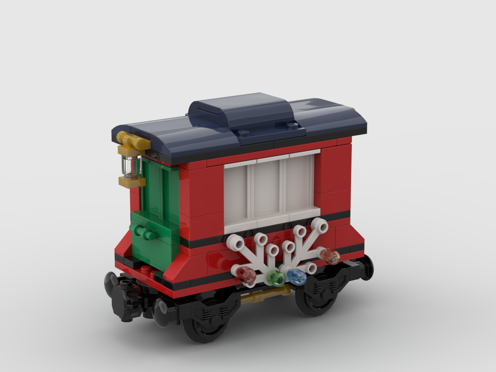 LEGO MOC 10254 Winter Holiday Train Battery Car by AndrewG123 Rebrickable Build with LEGO