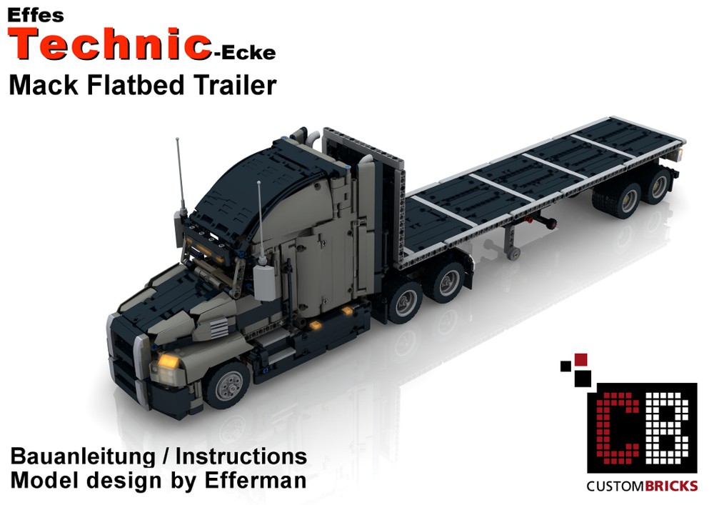 LEGO MOC-12335 Custom MACK Flatbed trailer (Technic 2017) | Rebrickable - Build with LEGO