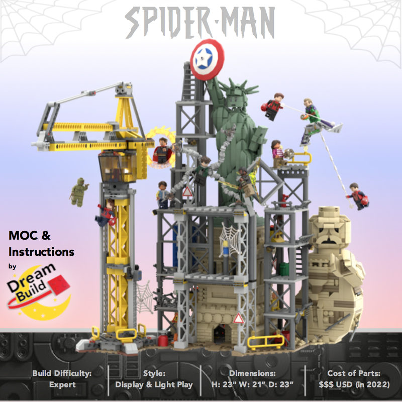 LEGO MOC SPIDERMAN No Way Home Statue of Liberty Final Battle by