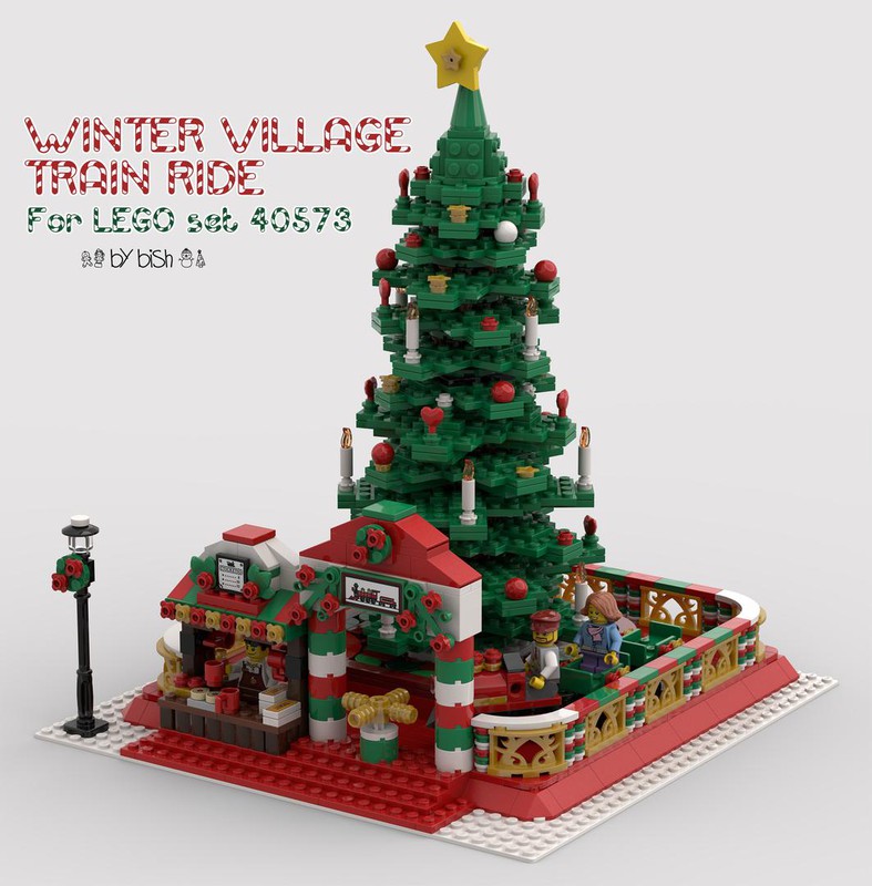 Dangle heldig ting LEGO MOC Winter Village Train Ride For LEGO Set 40573 by bish | Rebrickable  - Build with LEGO