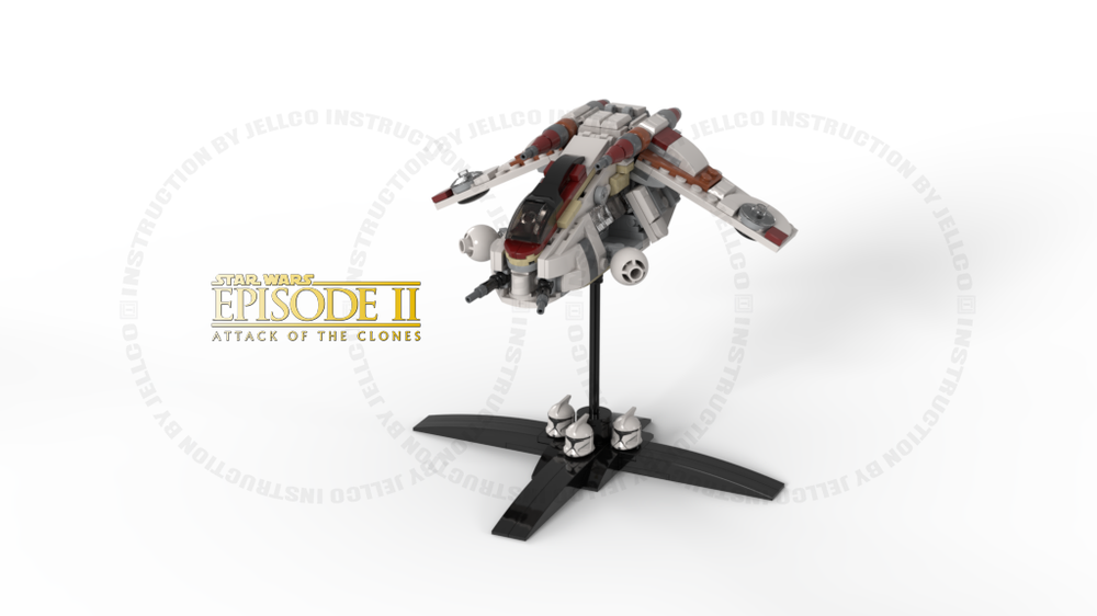 LEGO MOC Micro Size LAAT i Republic Gunship Episode II by jellco