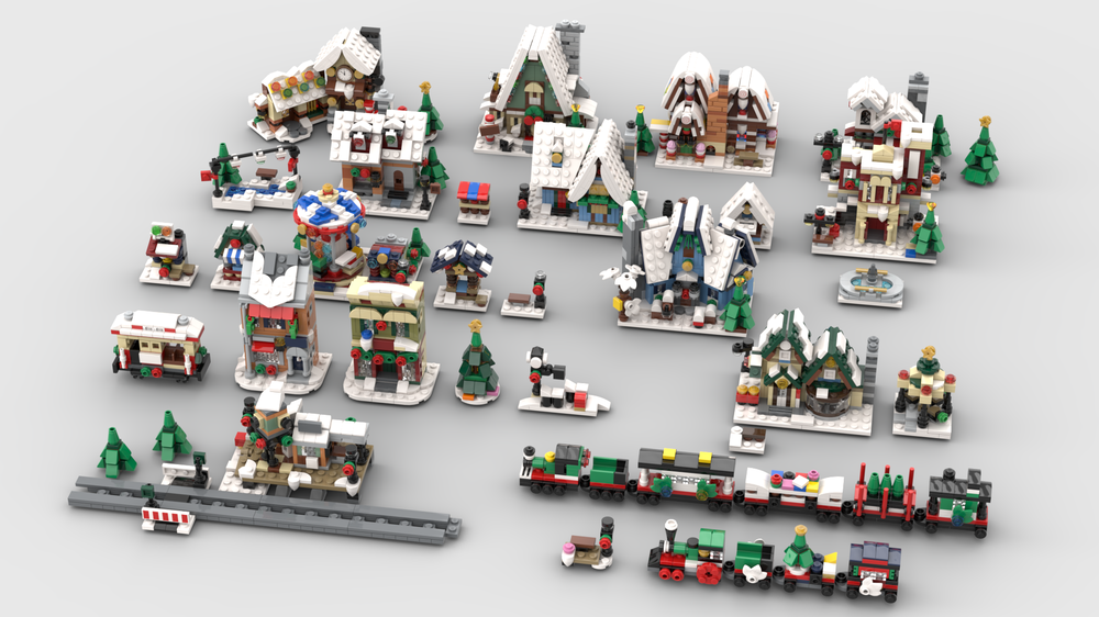 LEGO MOC Mini Winter Village 2022 - The Set by christromans | Rebrickable - Build with LEGO