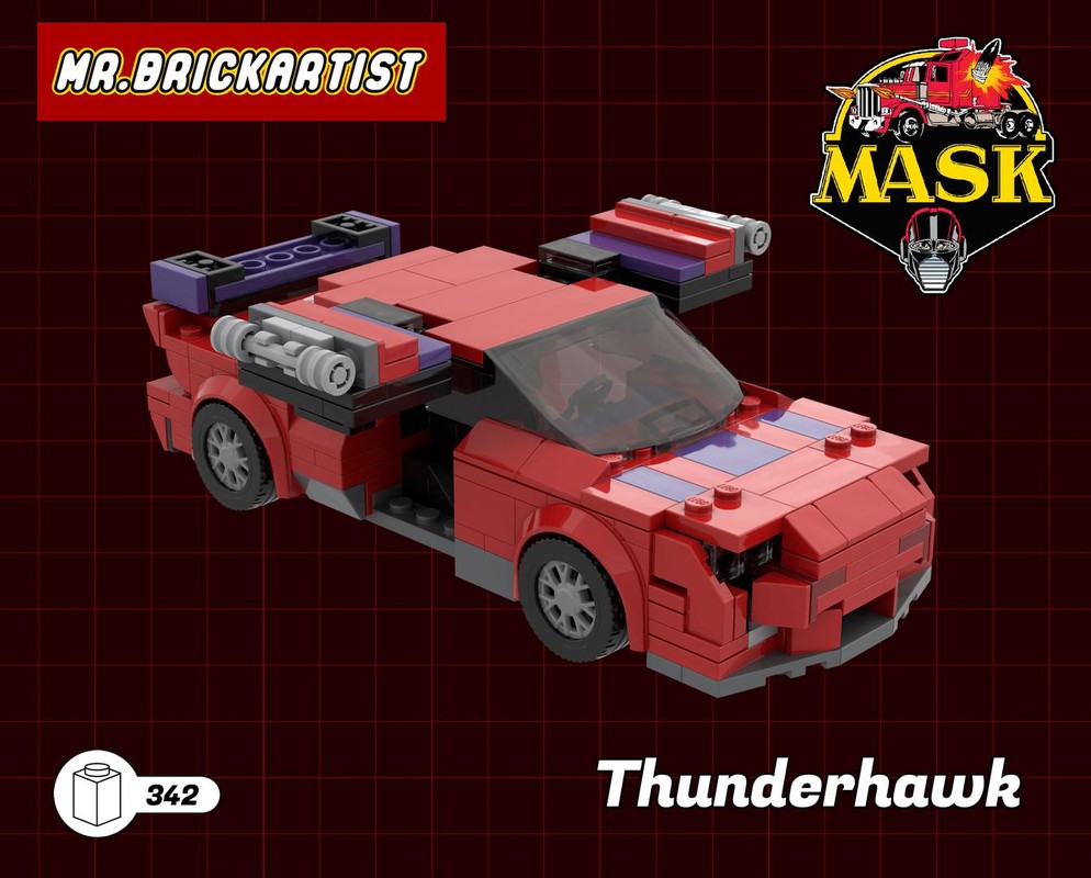 VINTAGE 1985 KENNER MASK M.A.S.K THUNDERHAWK CAMARO w/ Myles Mayhem