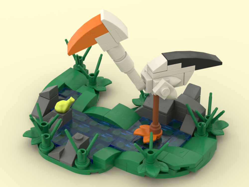 LEGO MOC Frog versus Stork by Wernhold | Rebrickable - Build with LEGO