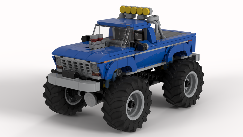 LEGO MOC BIGFOOT #1 "The Original Monster Truck" - 1975 Ford Monster Truck (Now Sticker Files!!) by Mad_Modeler | Rebrickable - Build with LEGO