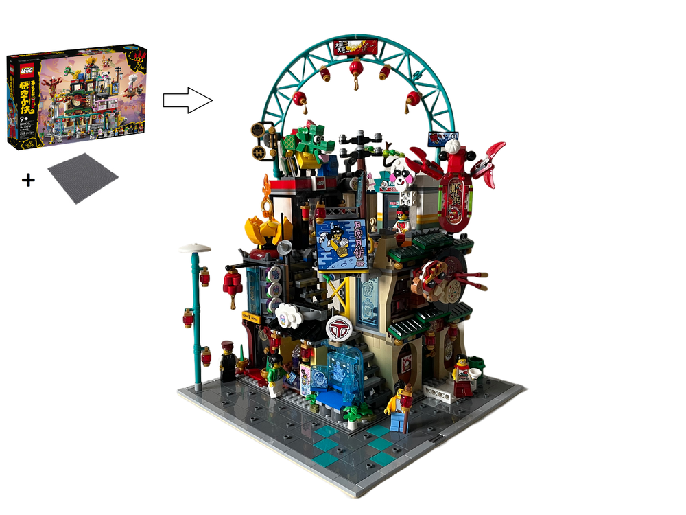 Gelijkenis Koloniaal herwinnen LEGO MOC 80036 City of Lanterns Corner Alternate Build by re-bricked |  Rebrickable - Build with LEGO