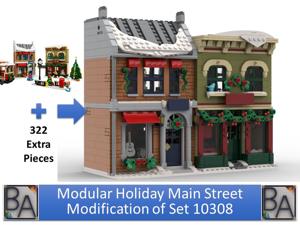 Kviksølv Produktivitet Thicken LEGO MOC Modular Holiday Main Street by Brick Artisan | Rebrickable - Build  with LEGO