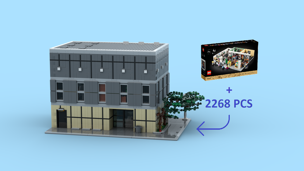 LEGO MOC The Office Dunder Mifflin Modular Building by lego modular building Rebrickable Build with LEGO