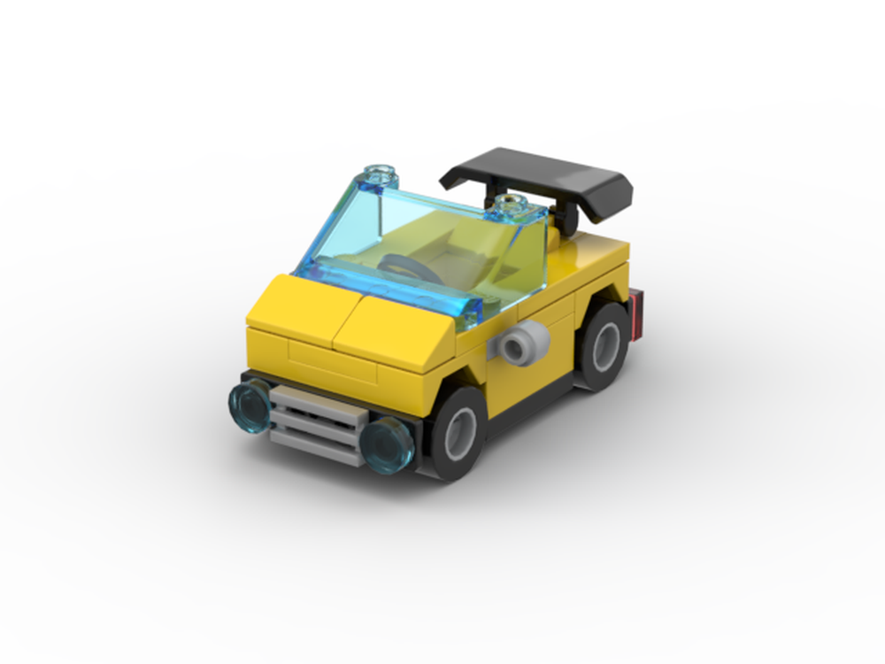 LEGO MOC Yellow Convertible 4 Studs Car by Nitweiy | Rebrickable ...