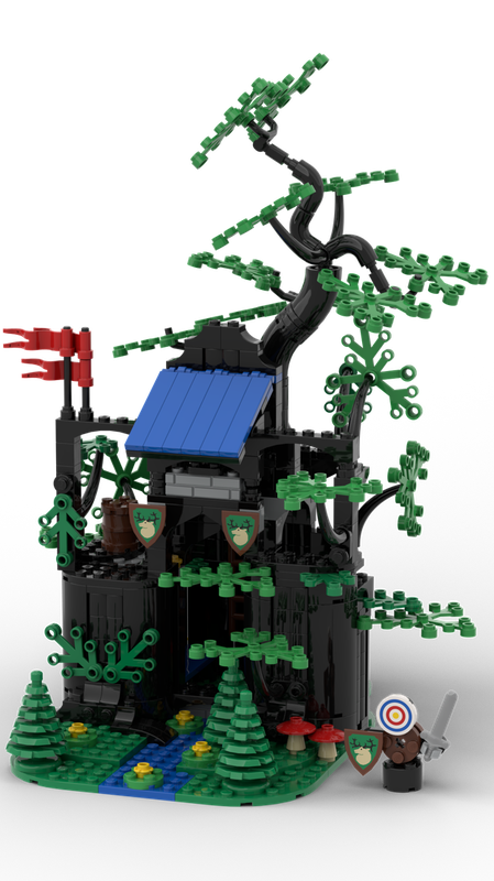 LEGO MOC Forestmen's abandoned tower and big oak training camp by ...