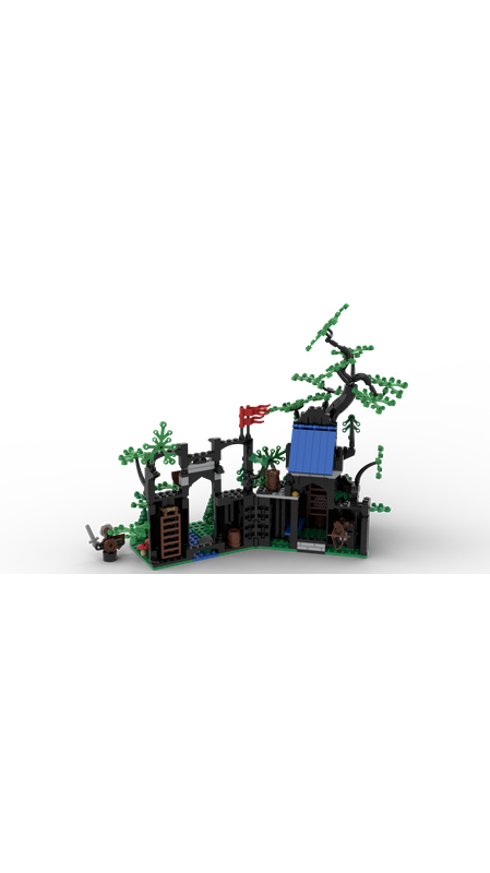 LEGO MOC Forestmen's abandoned tower and big oak training camp by ...