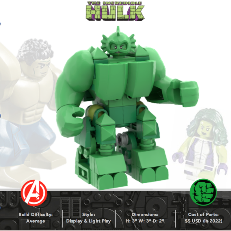 Marvel discount hulk lego